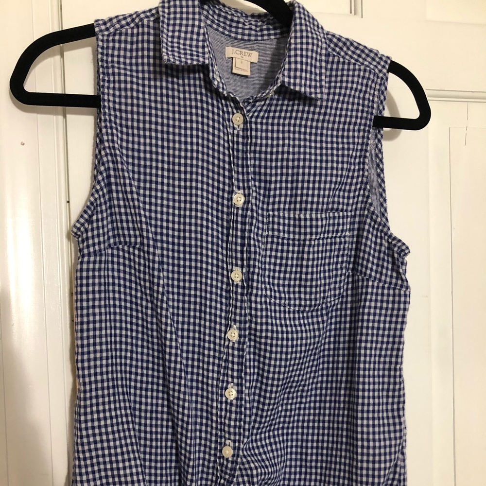 Gingham J crew shirt